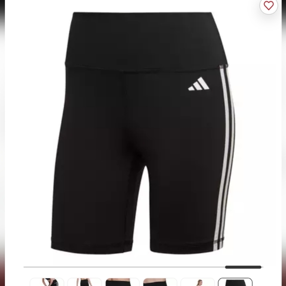 Adidas Black and White Athletic Shorts with Compression Fit - Picture 1 of 4